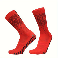 Men's Grip Soccer Socks Thickened Non-Slip Crew Sports Socks