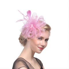 Women Fascinator Hat Wedding Pillbox Party Bridal Hair Accessories