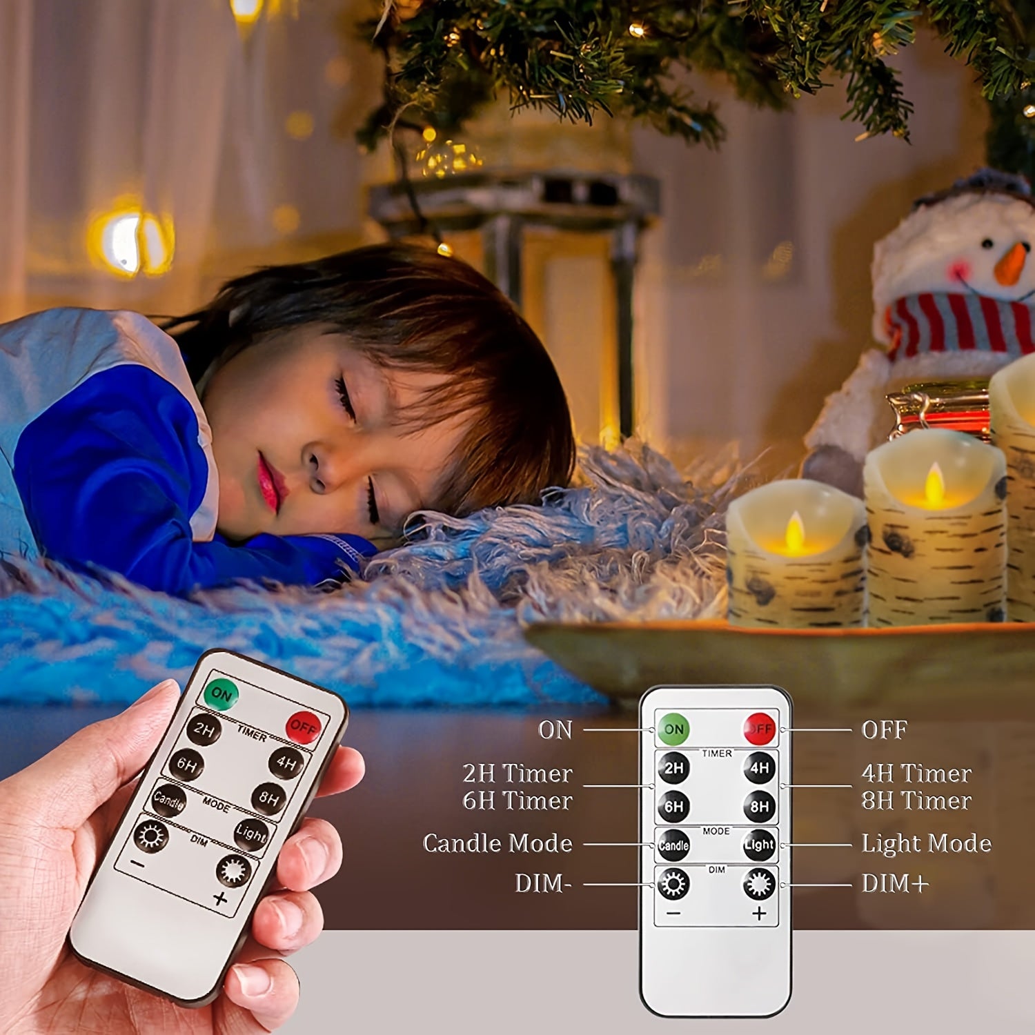 Remote Control LED Candle Light Birthday Party Wedding Flame Swing Candle