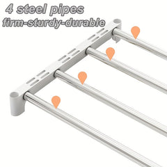 Double Grid 5-Layer Bookshelf Storage Rack Standing Desk Modern Storage