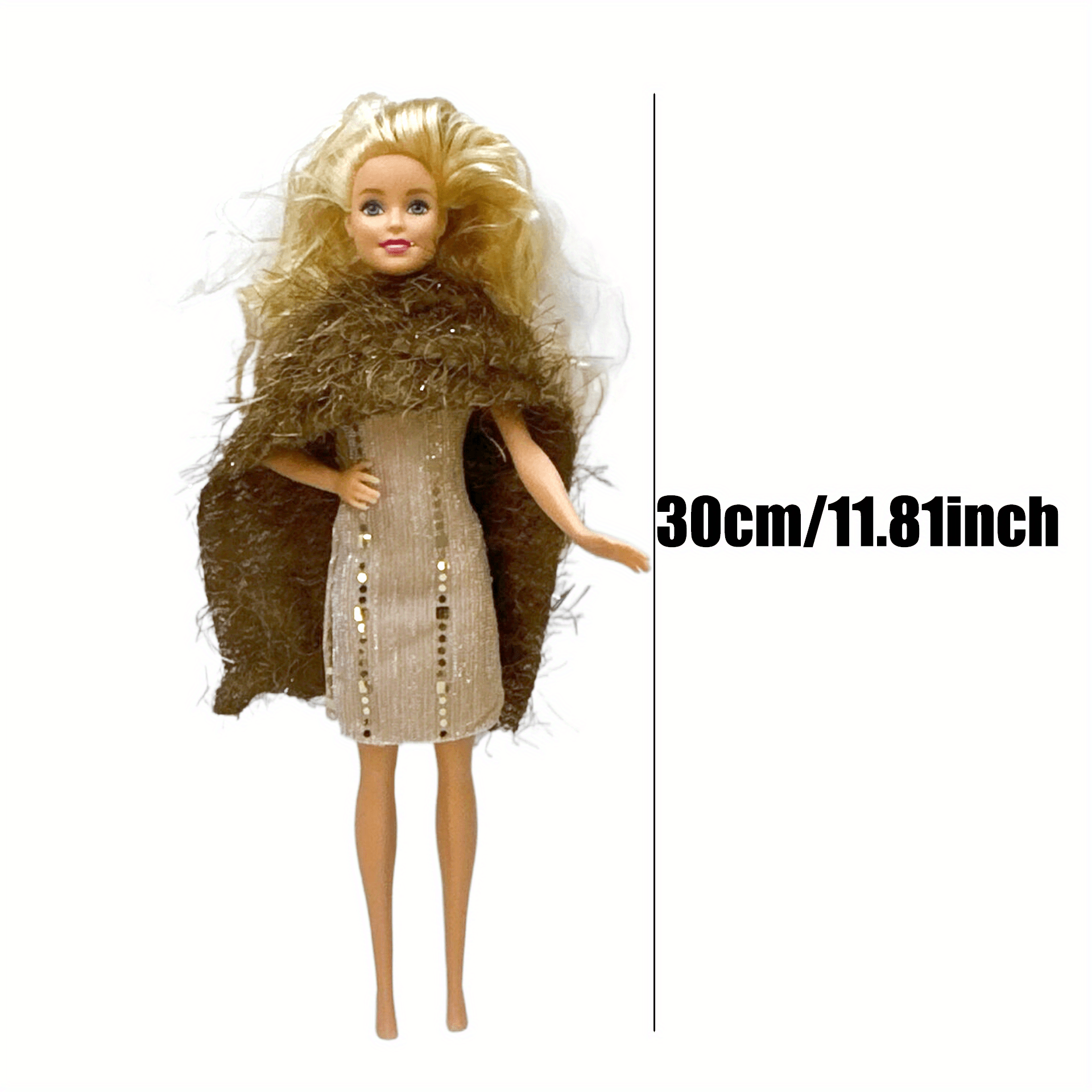 30cm Doll Accessory: Bobby Dress Casual Set Skirt & Shawl Gift (No Doll)