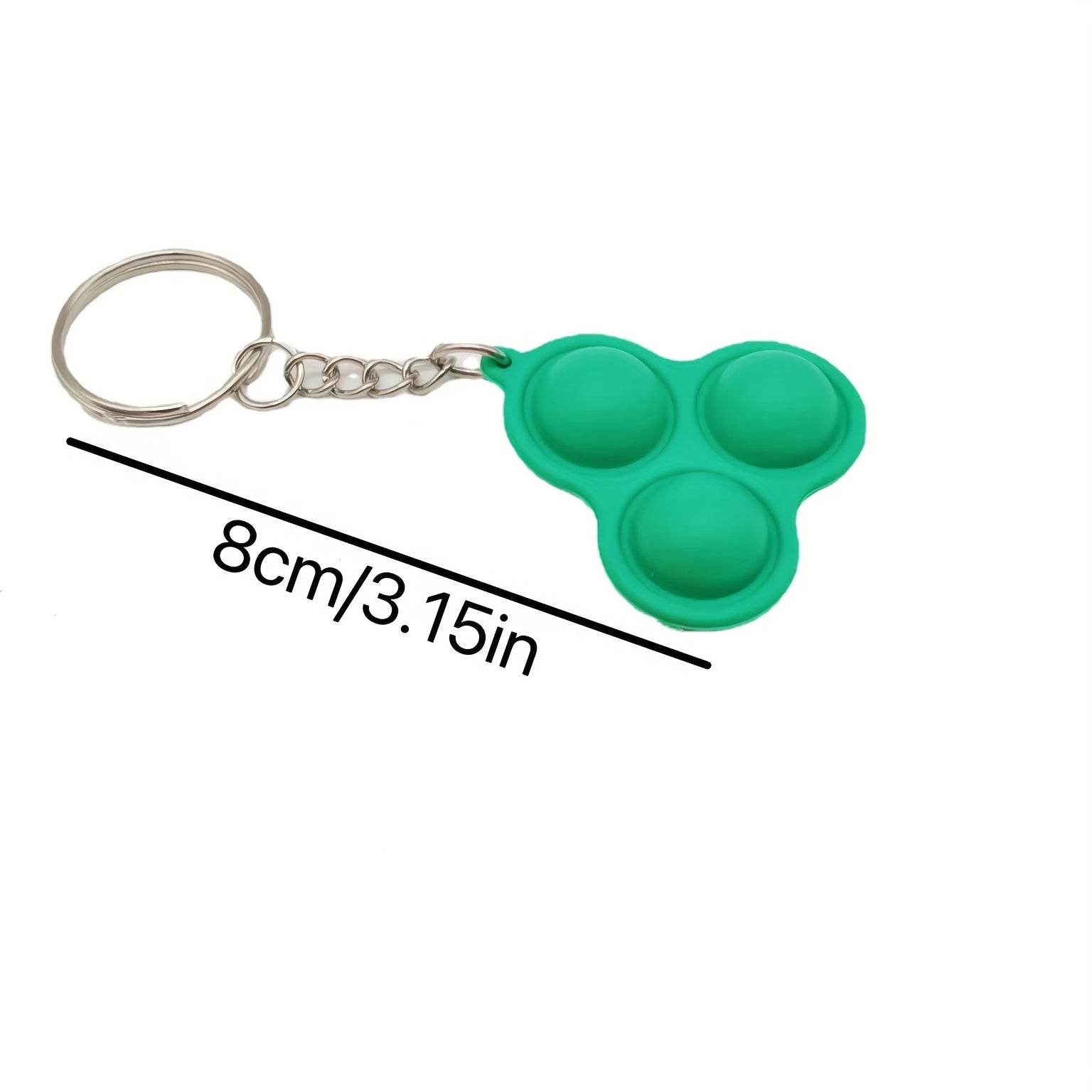 2pcs Fidget Toy Keychain Wallet Purse Silicone Pendant Bag Keyring Accessor