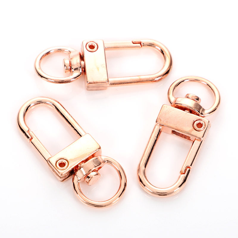 10pcs 12x33mm Metal Dog Clasp Hooks for Keychain DIY Jewelry Findings