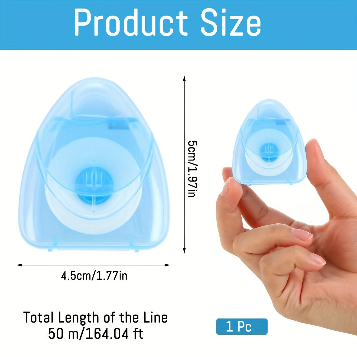 50m Mint Flavor Dental Floss High Tensile Ultra Fine Straight Dental Floss