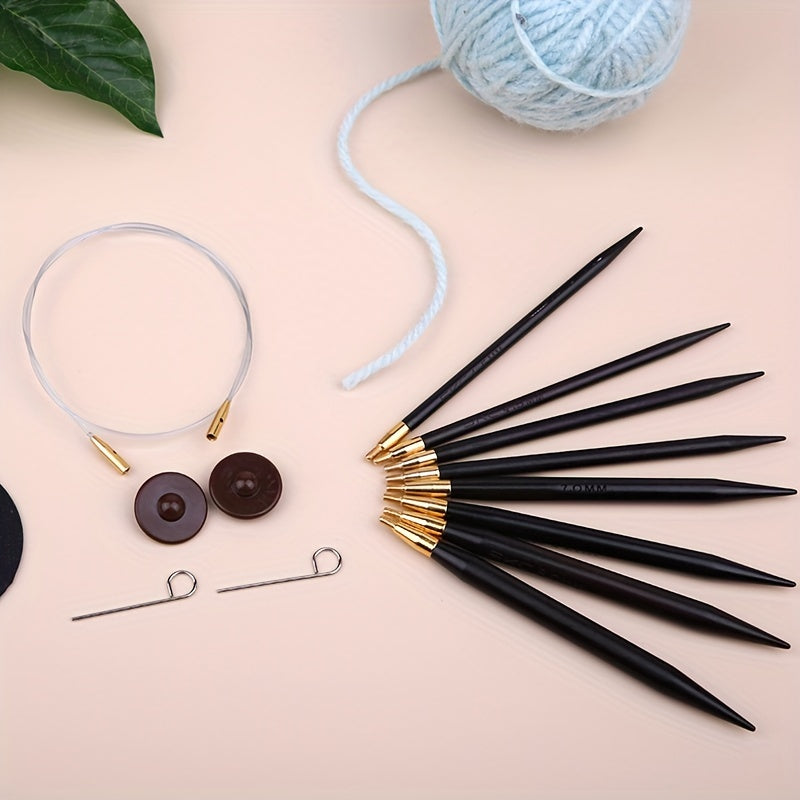 Sandalwood Needles DIY Replacement Ring Needles Single Head Sweater Needles