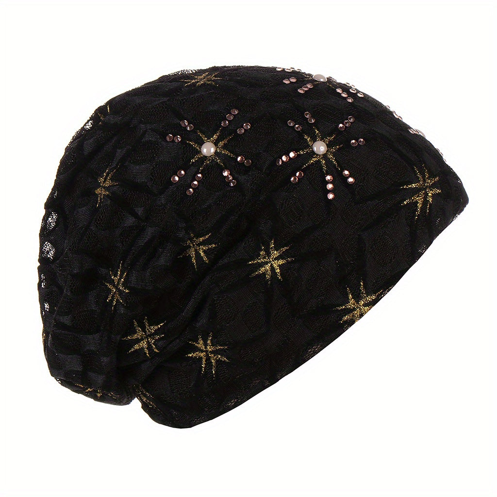 Vintage Flower Print Turban Head Scarf Ramadan Wrap