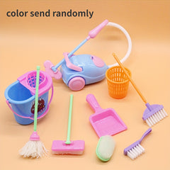 9pcs Cleaning Tools Set Dollhouse Furniture Toys for Pretend Play