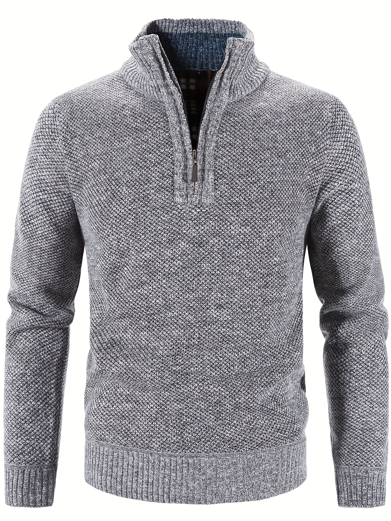 Men's Soft Touch Quarter Zip Sweater Thermal Jumper
