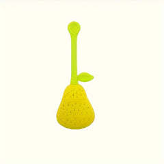 Pear Shaped Long Handle Tea Filter Reusable Silicone Tea Separator