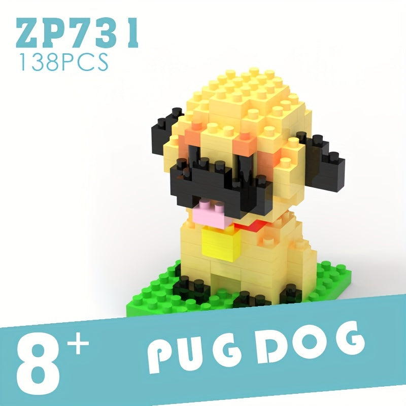 Dog Building Blocks DIY Model Mini Assembled Educational Toys