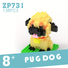 Dog Building Blocks DIY Model Mini Assembled Educational Toys