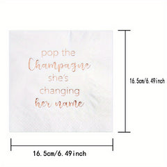 10pcs Rose Gold Bridal Shower Plates Disposable Engagement Party Decor