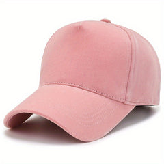 Velvet Baseball Cap Autumn Winter Casual Peaked Cap