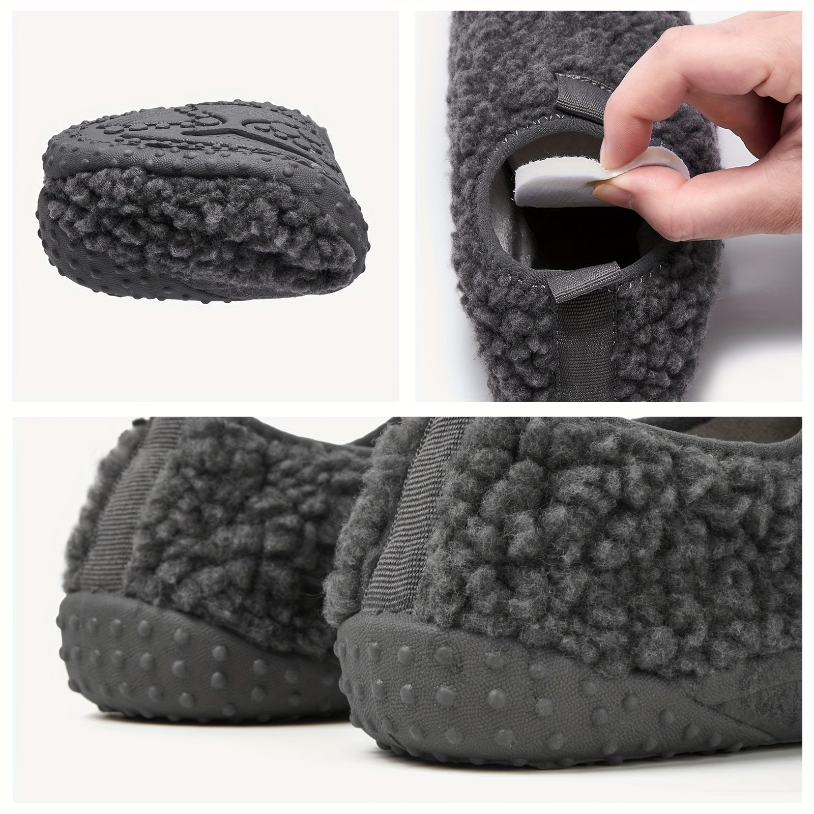 Furry House Shoes Girls Soft Non Slip Walking Shoes Indoor Autumn Winter