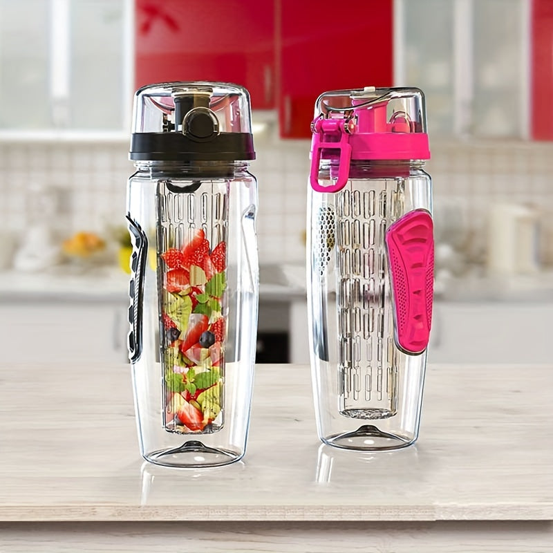 32oz Portable Plastic Water Bottle with Tea Drain for Outdoor Sports