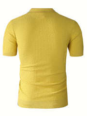 Classic Polo Shirt Men's Business Casual Lapel Button-Up Polo Shirt