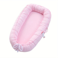 Cotton Solid Foldable Baby Nest Portable Crib Middle Bed Bionic Full