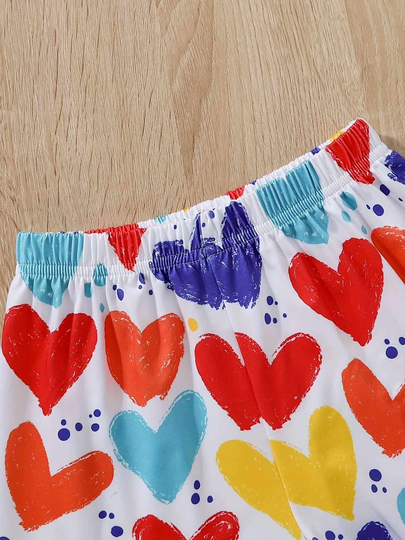 4pc Toddler Girls Animal & Heart Graphic Elastic Waist Sports Shorts