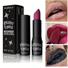 Glitter Sparkling Lipstick Metallic Finish Lip Makeup for Women