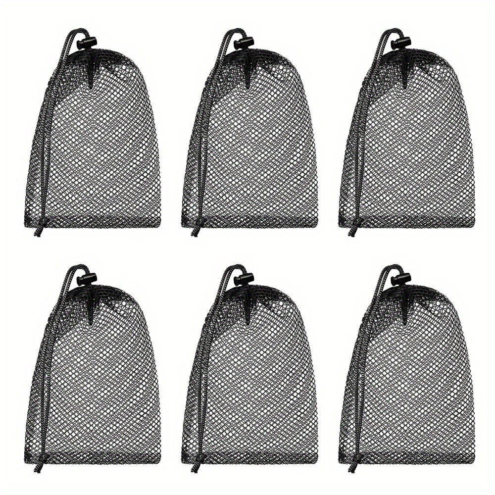 10pcs Nylon Mesh Bag 15x11 inch Drawstring Closure Durable for Shopping Storage
