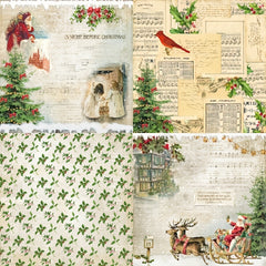 24pcs A6 Christmas Background Paper for DIY Scrapbook Photo Album Gift Box Decor