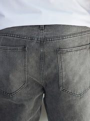Men's Soft Grey Straight Jeans