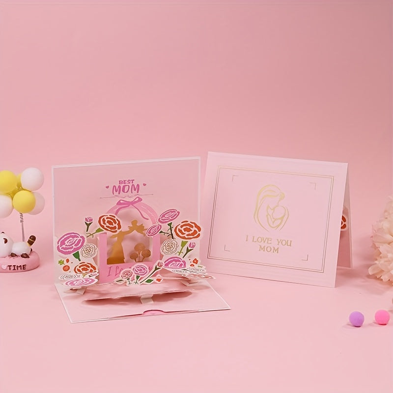 3D Floral Bouquet Greeting Cards for Mom