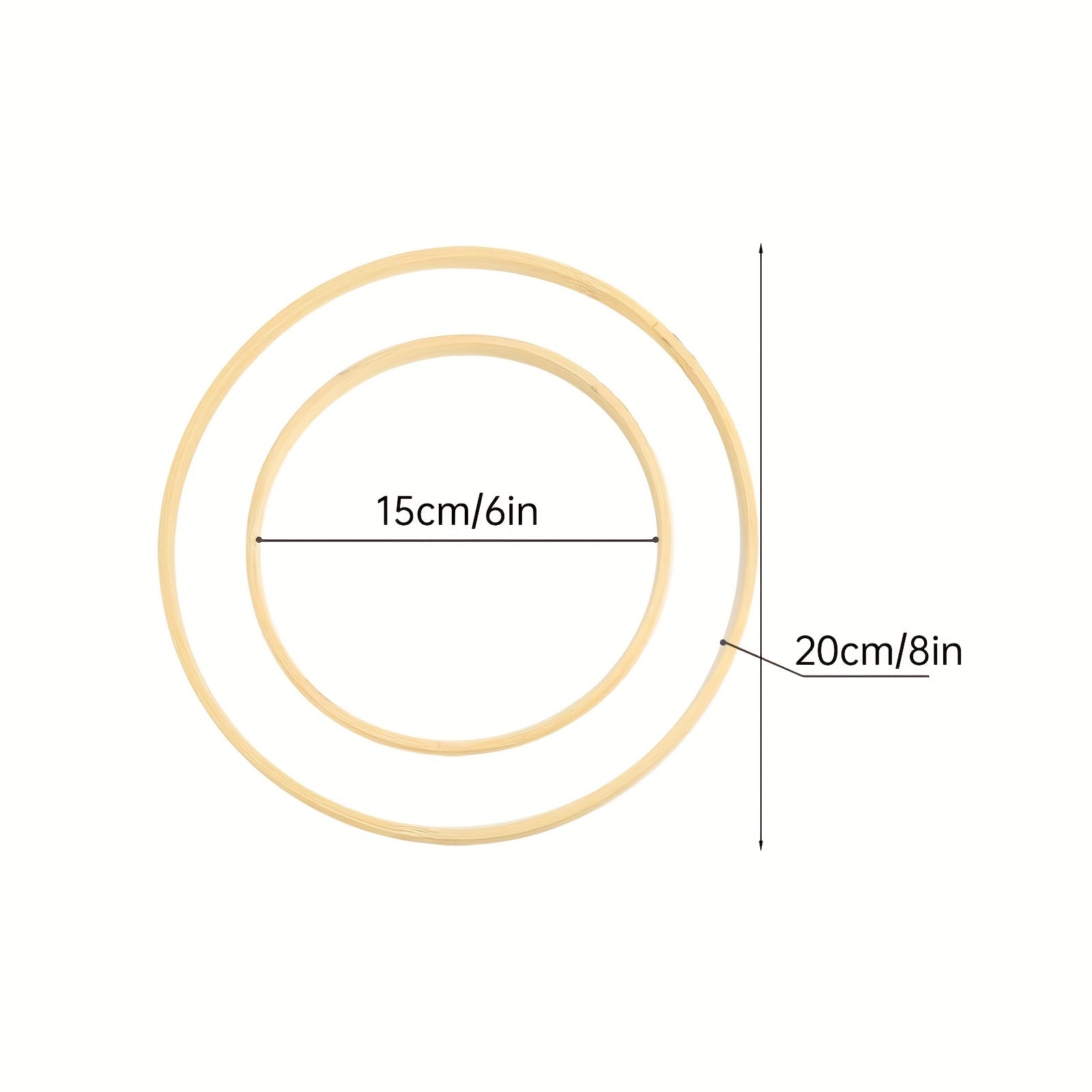 12pcs Wooden Bamboo Floral Hoop Wreath Rings for DIY Wedding Decor