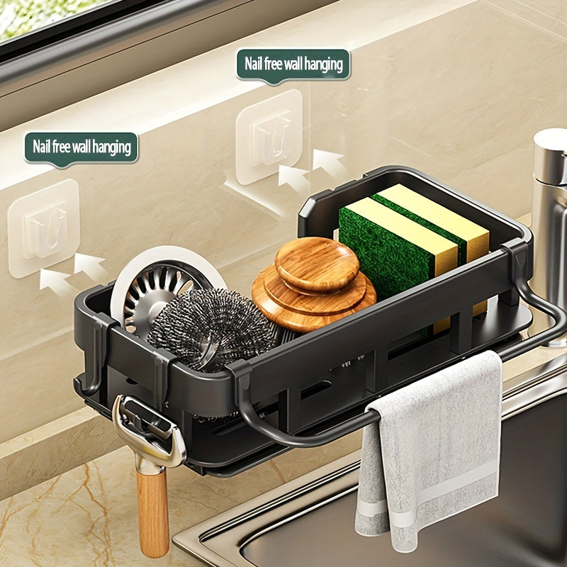 Stainless Steel Kitchen Cleaning Supplies Storage Rack