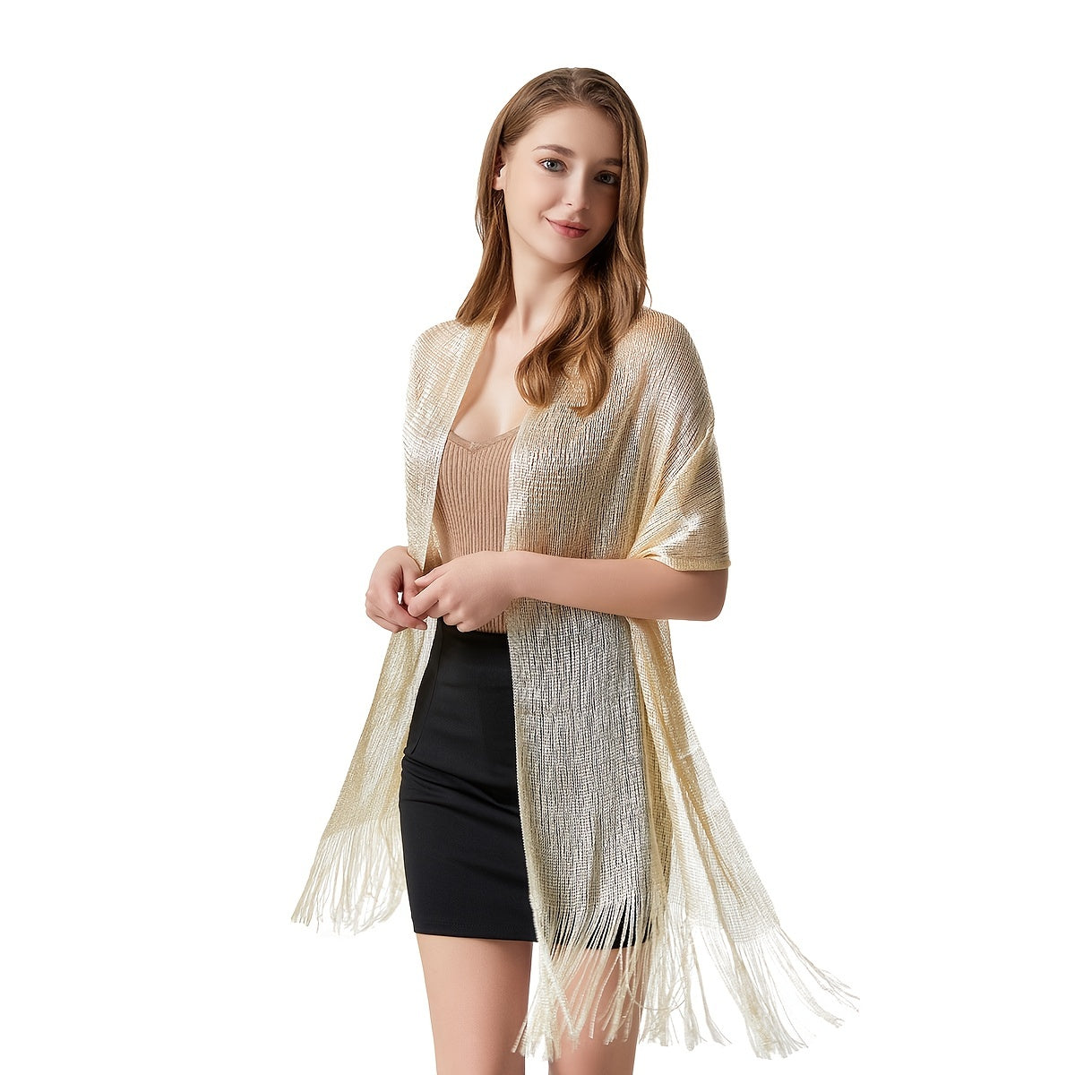Women's Party Shawls with Golden and Silver Thread - Warm Scarf