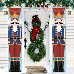 Nutcracker Christmas Decorations Outdoor Life Size Soldier Model Banners