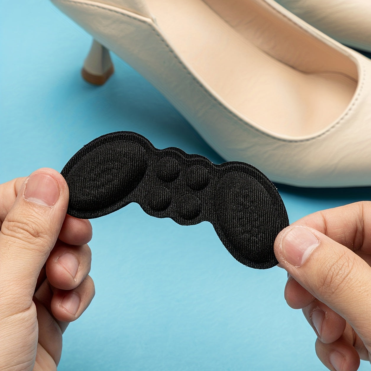 2pcs Thickened Heel Sticker Anti Wear Anti Drop Sponge Comfortable