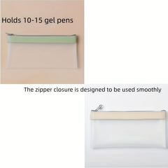 Frosted Pencil Case Transparent Large Capacity Stationery Bag