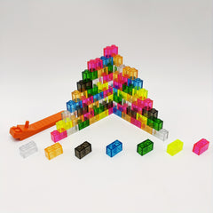 50pcs Colorful Transparent Building Blocks Compatible with 3004 High Brick 1x2 S