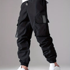Men's Drawstring Cargo Pants Loose Fit Joggers