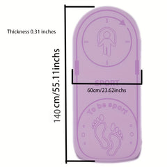 Portable TPE 8mm Thick Oval Yoga Mat Non-slip 140x55in