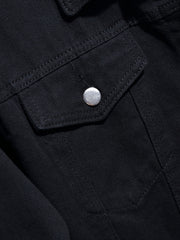 Men's Denim Jackets with Embroidered Roses