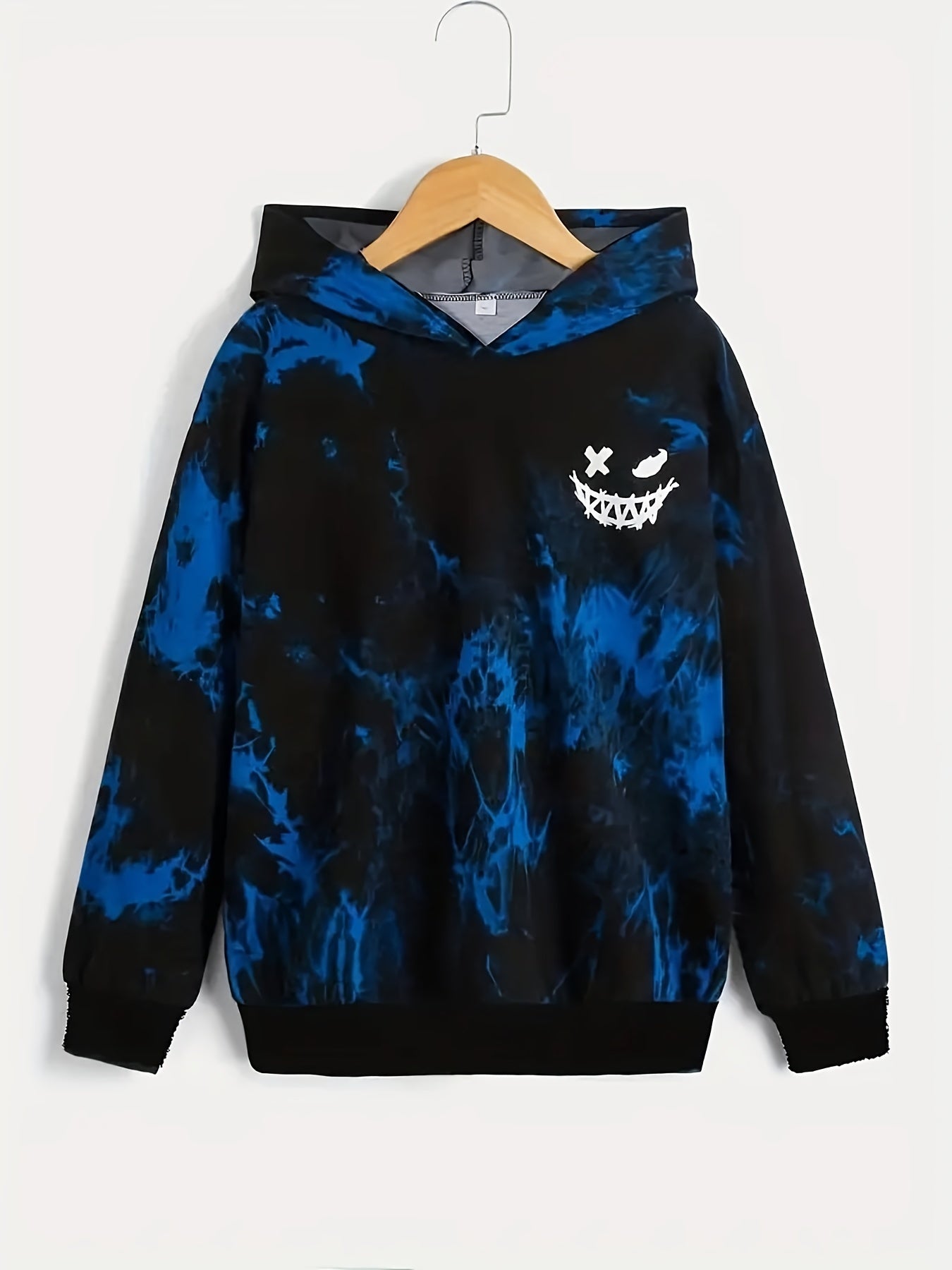 Grimace Print Boys Casual Pullover Hoodie for Spring Fall