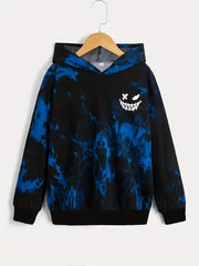 Grimace Print Boys Casual Pullover Hoodie for Spring Fall