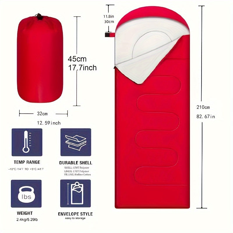 Winter Camping Sleeping Bag Waterproof Compact Sleeping Bag For Outdoor Hiking