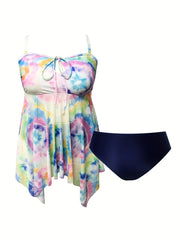 Tie Dye Tank Top & Panty Swimsuit Set
