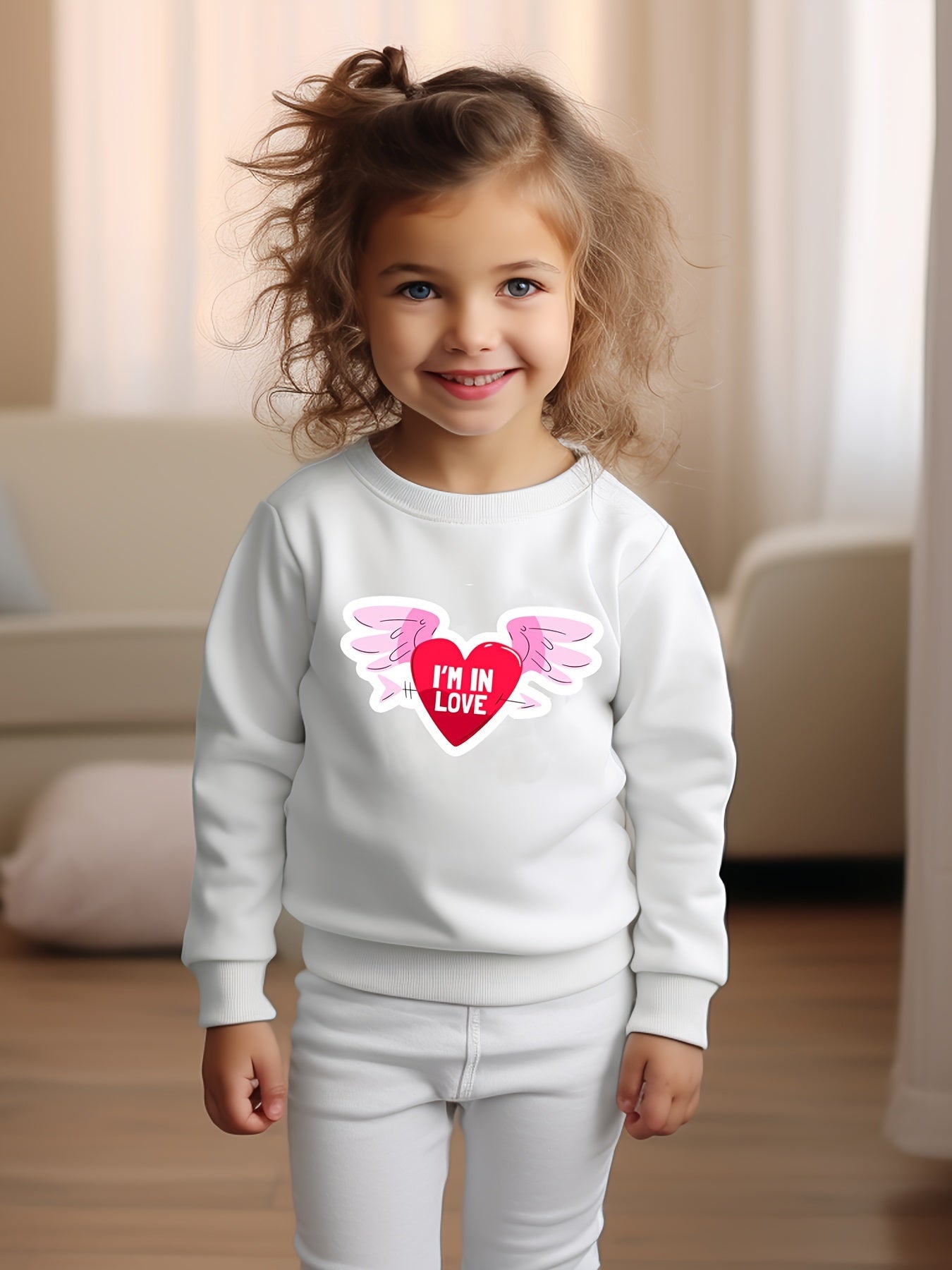 OERYUI Cupid's Heart Graphic Sweatshirt for Kids