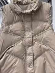 Women's Sleeveless Puffer Vest Stand Collar