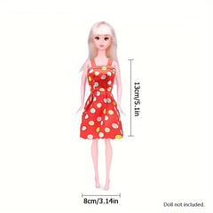 32pc Character Girl Doll Dress Up Set: Clothes, Shoes, Crowns, Necklaces