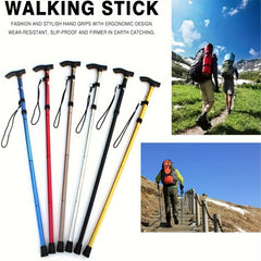 Adjustable Folding Hiking Trekking Pole Lightweight Aluminum Alloy Stick