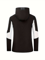 Contrast Panel Hooded Hiking Jacket