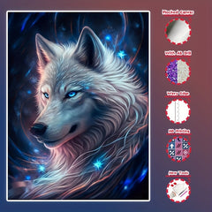 5D Flocked Canvas S&R Diamond AB Core 16in DIY Diamond Painting Kit