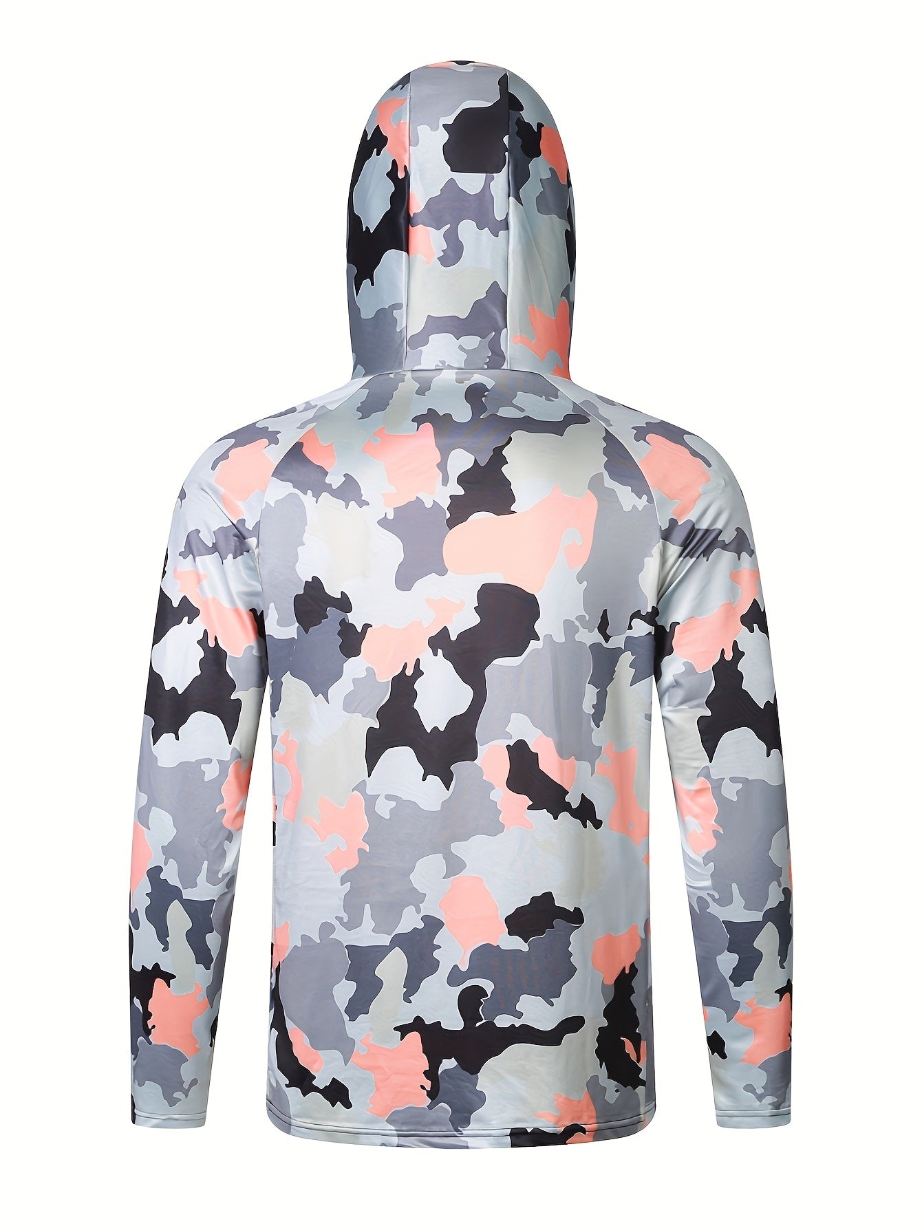Men's Camo UPF 50 Sun Protection Hoodie Long Sleeve Quick Dry