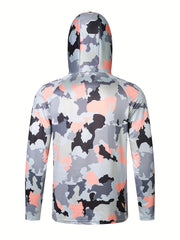 Men's Camo UPF 50 Sun Protection Hoodie Long Sleeve Quick Dry