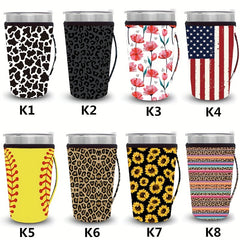 Reusable Neoprene Insulated Sleeve for Iced Coffee